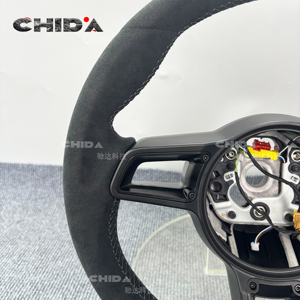 พวงมาลัยหนังนิ่มแบบปรับแต่งได้เหมาะสำหรับ911.2 911ปอร์เช่718ก็อกสเตอร์ taycan Panamera Macan <span class=keywords><strong>GTS</strong></span> Carrera - Product Image 2