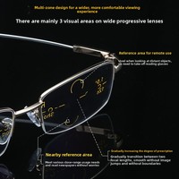 Lunettes demi-cerclées en résine multifocales pour presbytie, avec décoration Dragon Phénix, haute définition, anti-lumière bleue, légères et tendance