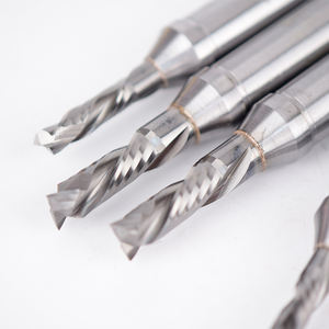 Fraise à compression spirale en carbure à double tranchant (2F) <span class=keywords><strong>pour</strong></span> bois, queue de 1/2 et 1/4, <span class=keywords><strong>pour</strong></span> routeur CNC, outils de menuiserie - Vente chaude - Product Image 2