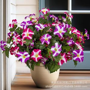 Bouquet de fleurs artificielles Meiduo Flower Industry, fleurs de glycine rouges en soie pour la décoration de la maison et du jardin - Product Image 5