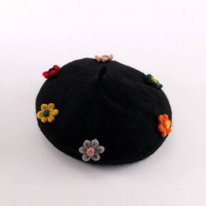 Boina Cálida de Otoño e Invierno con Flor y Diseño de Calabaza, Estilo Británico, para Mujer - Product Image 5