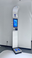 Balance intelligente Minter avec écran tactile LCD de 18,5 pouces, mesure de la taille et du poids, moniteur d'IMC et de tension artérielle, analyse de la composition corporelle, OEM/ODM MT-B90V