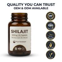 Capsules de Shilajit Pur Naturel de l'Himalaya 1000mg – Supplément Riche en Acide Fulvique et Plus de 85 Oligo-éléments pour Soutenir l'Énergie et le Bien-être