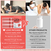 Acentiallabs Faith Love Hope Patch Transdermique au Fer avec Extraits de Maca et de Damiana pour Soutenir la Libido et l'Équilibre Hormonal