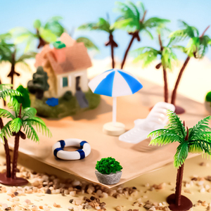 Cute Mini Coconut Miniatures for Beach Landscape Decorations Tiny Palm Charm <b>Model</b> Desktop Ornaments DIY Accessories - Product Image 3