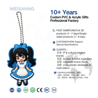Porte-clés Anime 3D personnalisé en PVC plat avec impression UV, design de personnage de dessin animé, porte-clés en alliage de zinc - Accessoire de charme pour fans de manga