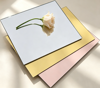 Plaque miroir en acrylique incassable argentée et dorée en PMMA pour décoration murale et signalétique