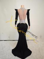 Robes de bal longues à fleurs et cristaux Ocstrade, robes de soirée élégantes à manches longues pour femmes, tenue de performance de danse de salon