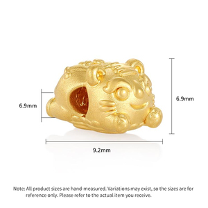 2025 nuevo diseño de lujo micro-duro oro Tigre reposacabezas forma pulsera con cuentas accesorios de joyería de oro - Product Image 6