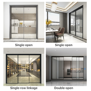 Deper điện thoại ứng dụng cảm biến tự động cửa trượt động cơ thông minh Kính Điện cửa tự động 4 tấm nhôm trượt hệ thống cửa kính - Product Image 6