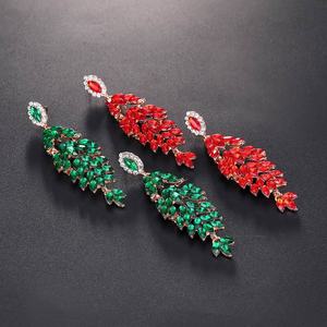 Pendientes de Borla con Cristales y Marquise, Estilo Elegante para Mujer, Aleación de Zinc y Diamantes de Imitación, para Novia, Boda, Banquete, en Existencia - Product Image 2