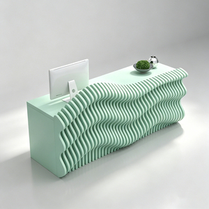 เฟอร์นิเจอร์ตกแต่งภายในเชิงพาณิชย์สำหรับโรงแรม วิลล่า สำนักงาน ล็อบบี้ โต๊ะต้อนรับงานศิลปะไม้จีนแบบใหม่สั่งทำพิเศษ - Product Image 5