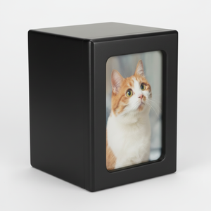 Urnes funéraires modernes faites à la main en bois de style américain urnes funéraires saines pour animaux de compagnie pour les cendres de chat et de chien - Product Image 1