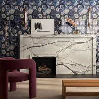 Panneaux muraux en pierre rétroéclairés Lumistone, Agate Bleue, Onyx, pour intérieur, en marbre, agate, cristal, onyx, avec éclairage mural