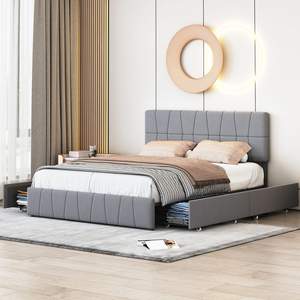 Letto Matrimoniale Moderno in Legno con Contenitore <span class=keywords><strong>180x200</strong></span> - Product Image 1
