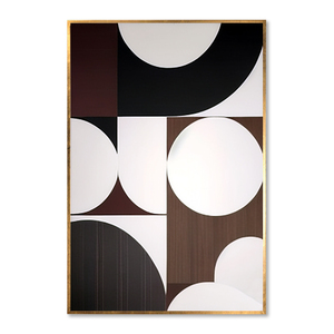 Figura geométrica moderna hecha a mano pintura al óleo lienzo puro abstracto Rectangular cuadro de pared Circular para decoración de habitación Naturaleza muerta - Product Image 1