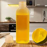 Bouteilles en plastique de remplissage à chaud 300ml 500ml 1000ml PET PP carré vide huile boissons gazeuses eau minérale 750ml 1L emballage 16 oz