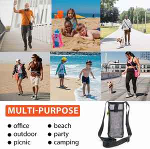 Bolsa Portabotellas de Agua Personalizada, Portátil, de Malla, con Correa para el Hombro - Product Image 5