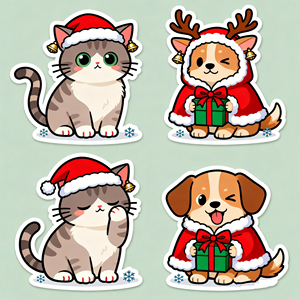 Autocollants de Noël en vinyle PVC imperméables à impression personnalisée, découpés, étiquettes sur le thème de Noël à faire soi-même <span class=keywords><strong>pour</strong></span> coques de téléphone et <span class=keywords><strong>bagages</strong></span> - Product Image 4