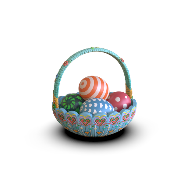 Good Quality Wholesale Resin Easter Home Decoration Custom Resin Easter Gifts Easter Egg Basket Decoration