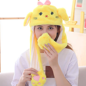 Baru Led <span class=keywords><strong>Korea</strong></span> Topi Kelinci Topi Kelinci Telinga Bergerak Lembut Topi Lucu Membuat Topi Kelinci Lucu Topi Kelinci Mewah - Product Image 5