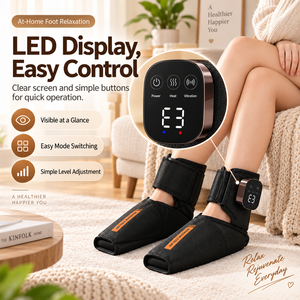 Masajeador de pies inalámbrico con compresión de aire, calefacción, alivio para el tobillo y la planta del pie, botas de masaje envolventes, recargable por USB - Product Image 5