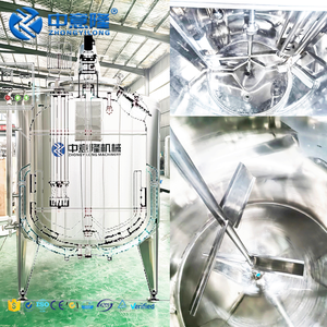 工厂价格1000升1500L 2000l 3000l 5000L 10000L加热双夹套S304不锈钢搅拌罐带搅拌器 - Product Image 4