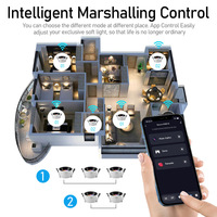 Downlight intelligent LED Graffiti Tuya RGBCW, downlight intelligent à couleurs complètes