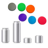 Vente en gros de couvercles universels en silicone de 6,5 cm pour canettes et bouteilles de boissons, sans BPA, certifiés CE/EU, réutilisables, écologiques, couleur personnalisée
