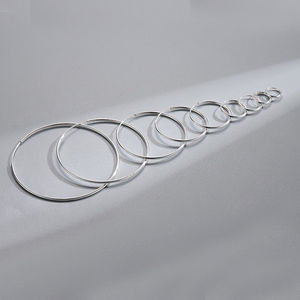 Pendientes de aro de <span class=keywords><strong>Plata</strong></span> de Ley <span class=keywords><strong>925</strong></span> para mujer, <span class=keywords><strong>aros</strong></span> dorados de 18K, calados, elegantes y a la moda - Product Image 2
