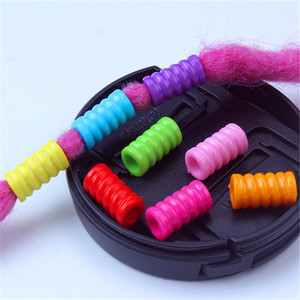 50 pcs Phi dreadlocks reggae nhựa đầy màu sắc tóc ban nhạc lớn lỗ hạt Mũ Nón trẻ em của braids DIY Bead stringing - Product Image 3