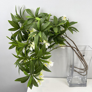 Neues Design Grüner Dekorationszweig Banyan <span class=keywords><strong>Ficus</strong></span> Baum Geigenblätter 93cm Gartendekoration Künstliche Blumen Künstliche Pflanze - Product Image 3
