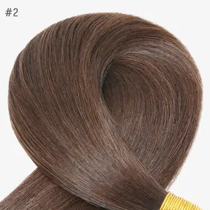 Grosir Double Drawn kutikula selaras Virgin Natural Hair Extension rambut manusia Tape Rusia 100% Remy Hair Extension Tape In vendor