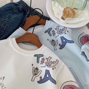 <span class=keywords><strong>Sweat</strong></span>-shirt pour enfants, teint en pièce, nouvelle collection 2026, imprimé graffiti de dessins animés pour garçons, haut à manches longues à col ras du cou pour l'automne - Product Image 3