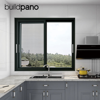 Ventanas y Puertas de Aleación de Aluminio para Exteriores de Viviendas, Ventanas Corredizas de Aluminio Insonorizadas con Doble Acristalamiento y Rotura Térmica