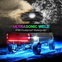Kit de Iluminación LED RGB de Alto Rendimiento de 8/12 Pods para la Parte Inferior de Vehículos |   Resistente al Agua IP68 |   Aplicación para Control |   Luces para Ruedas con Sincronización Musical para