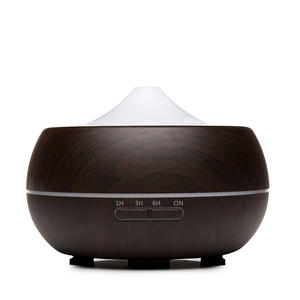 Wood Grain Aroma Diffuser Humidifier 0.5L With <b>Light</b> And <b>Timer</b> For Home Spa Use - Product Image 5