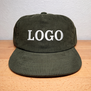 หมวกแก๊ปปักโลโก้ 3 มิติ ผ้าคอร์ดูรอย แบบ Snapback สำหรับผู้ใหญ่ Unisex ทรง 6 แผง ปีกแบน สไตล์ลำลอง หมวกเบสบอล ตัวอักษรด้านหน้า - Product Image 1
