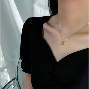 Gold Plated Heart Pendant Stainless Steel Chain Necklace For Women Gift Jewelry - Product Image 4
