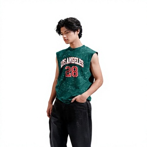 <b>Men's</b> <b>Green</b> Sleeveless Tank O-Neck Casual Graphic Printed Breathable Polyester Sportwear Oversized 100% Cotton tank-<b>top</b> - Product Image 1