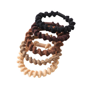 Élastique à cheveux en tissu pour queue de cheval, couleur unie, version audacieuse, usage quotidien - Product Image 5