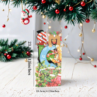 Nouvelles cartes 3D pop-up de Noël créatives avec police de caractères, motifs rennes, Père Noël, chats et chiens mignons - Personnalisables en papier