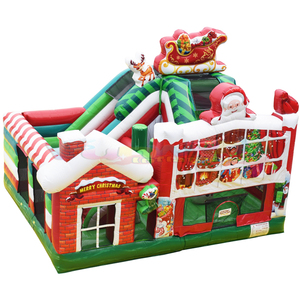 Khổng lồ ngoài trời trẻ em 'giáng sinh Gingerbread House Inflatable cho các bên 3-năm bảo hành-jumper Combo trượt công viên giải trí - Product Image 4