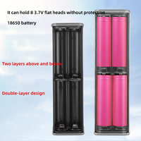 Caja de carga de batería 18650 Voltaje ajustable PD45W 22,5 W Dual USB Tipo C Carga rápida Powerbank