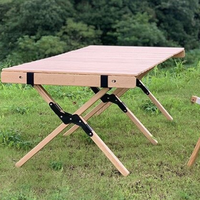 Table de camping en aluminium EFT-2322 88/115/150cm, pliable, portable, pour pique-nique et barbecue