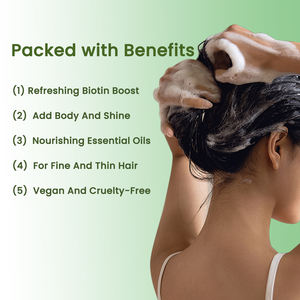 <span class=keywords><strong>Shampoo</strong></span> Volumizzante con Biotina e Rosmarino per <span class=keywords><strong>Capelli</strong></span> Diradati, per Uomo e Donna, con Vitamine del Gruppo B e Olio di Tea Tree per la Crescita - Product Image 4