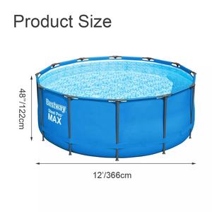Piscina Elíptica <span class=keywords><strong>Bestway</strong></span> 56420 de 12 Pies x 48 Pulgadas con Cubierta, Escalera, Bomba de Filtro - Product Image 4