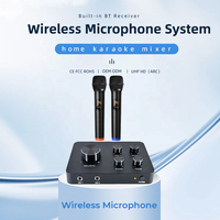 Meilleur microphone sans fil portable pour karaoké, mixeur double canal, son cristallin, système de cinéma maison portable, idéal pour les soirées TV et le divertissement