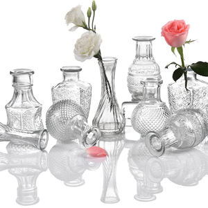 Glass Bud <strong>Vase</strong> for <strong>Flowers</strong> Mini Bud <strong>Vases</strong> in Bulk Rustic Wedding Decorations Deco Glass &amp; Crystal Art Customized Packing - Product Image 2