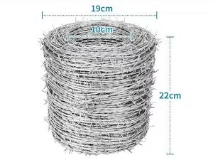 Горячая распродажа, большие размеры, цветные колючие шипы из стальной проволоки с порошковым покрытием, оцинкованная колючая проволока для защиты забора - Product Image 6